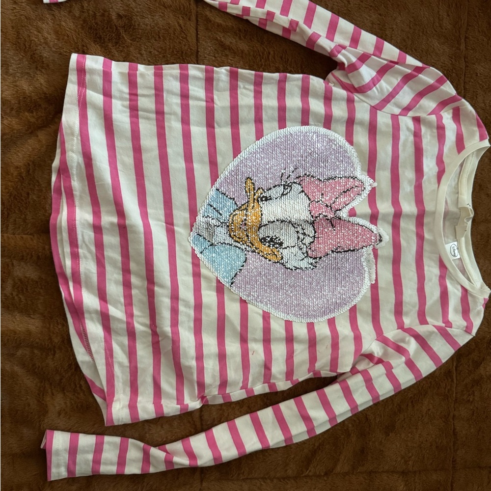Disney Pink Striped Long Sleeve Shirt